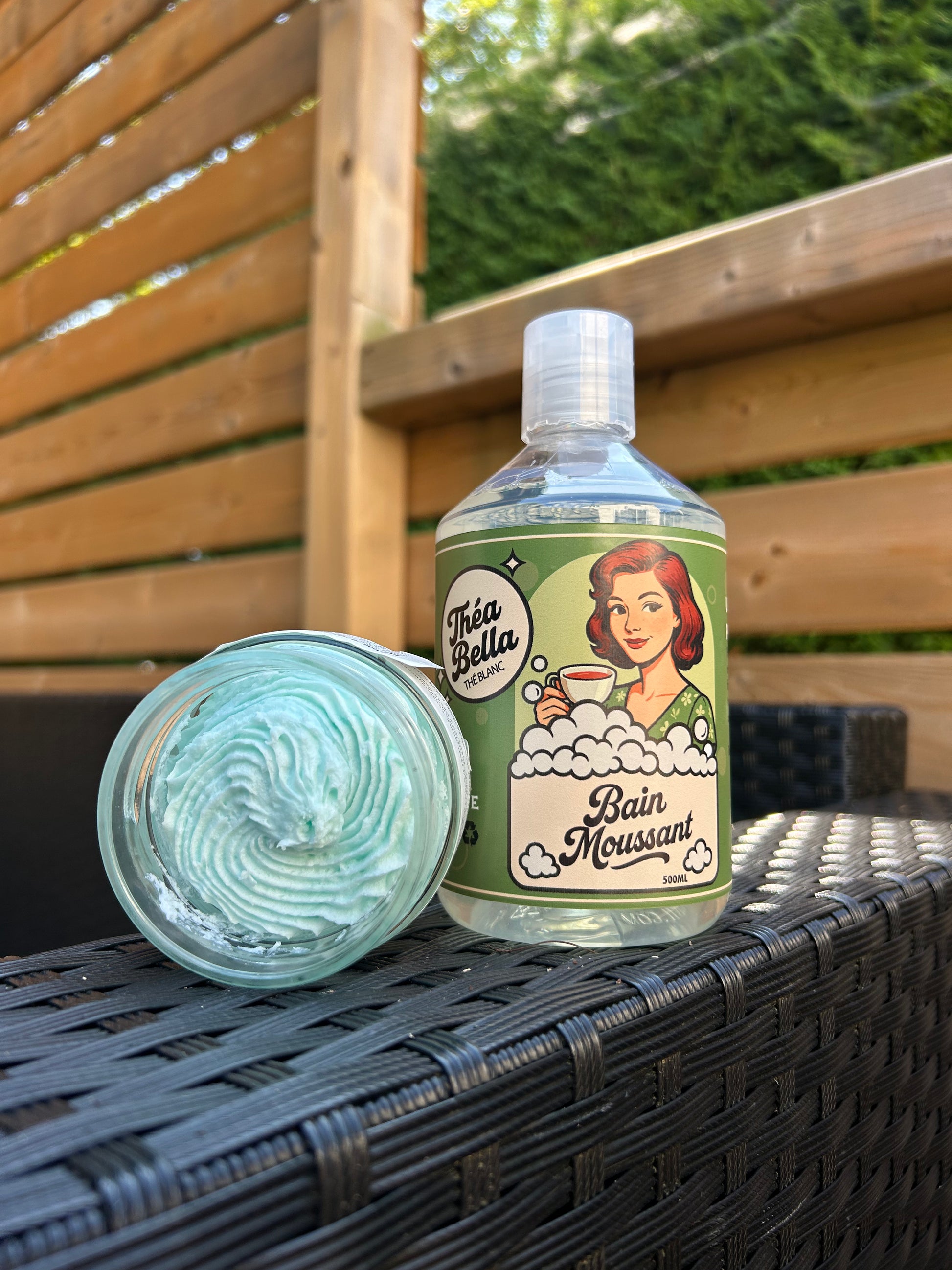 Duo bain moussant et fouetté thé blanc